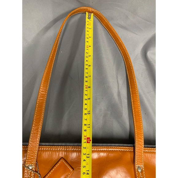 Latico Bag Orange Leather Shoulder Messenger Laptop Briefcase Handbag - Picture 14 of 15